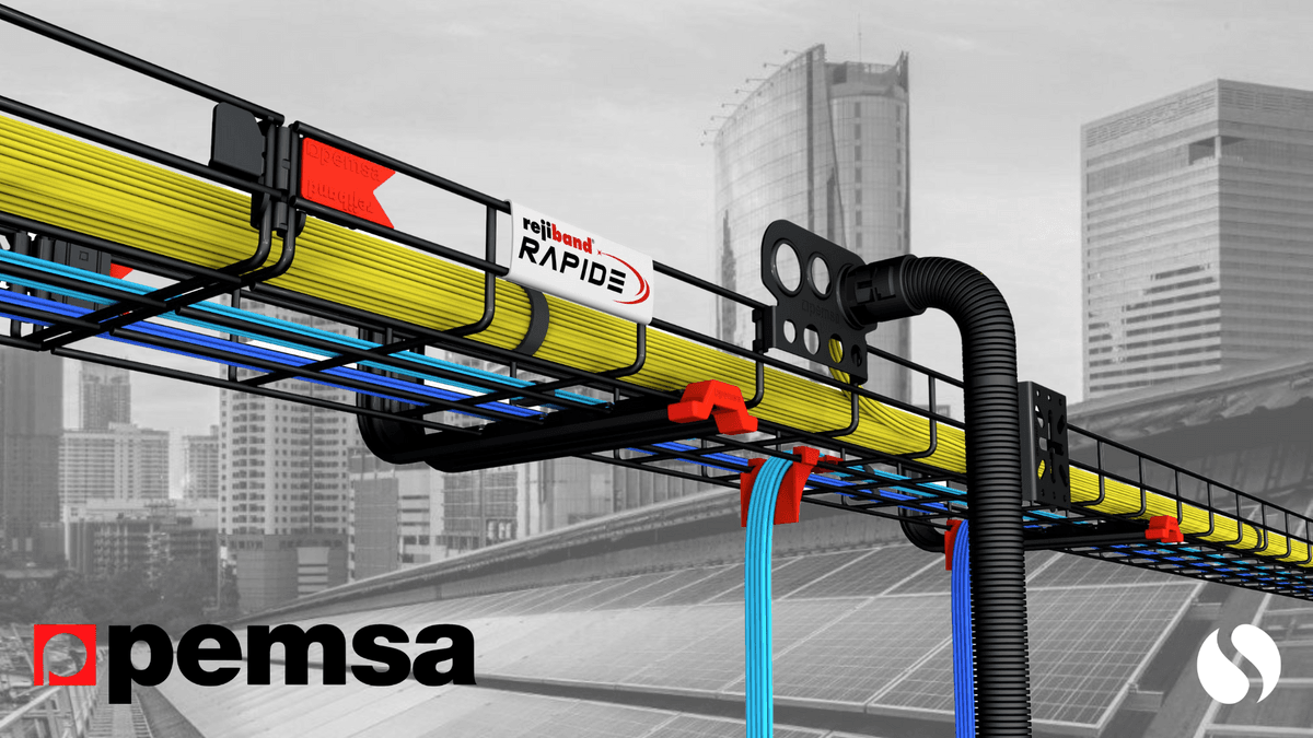 Efficiënt kabelmanagement dankzij PEMSA BLACK C8® RAPIDE draadgoten