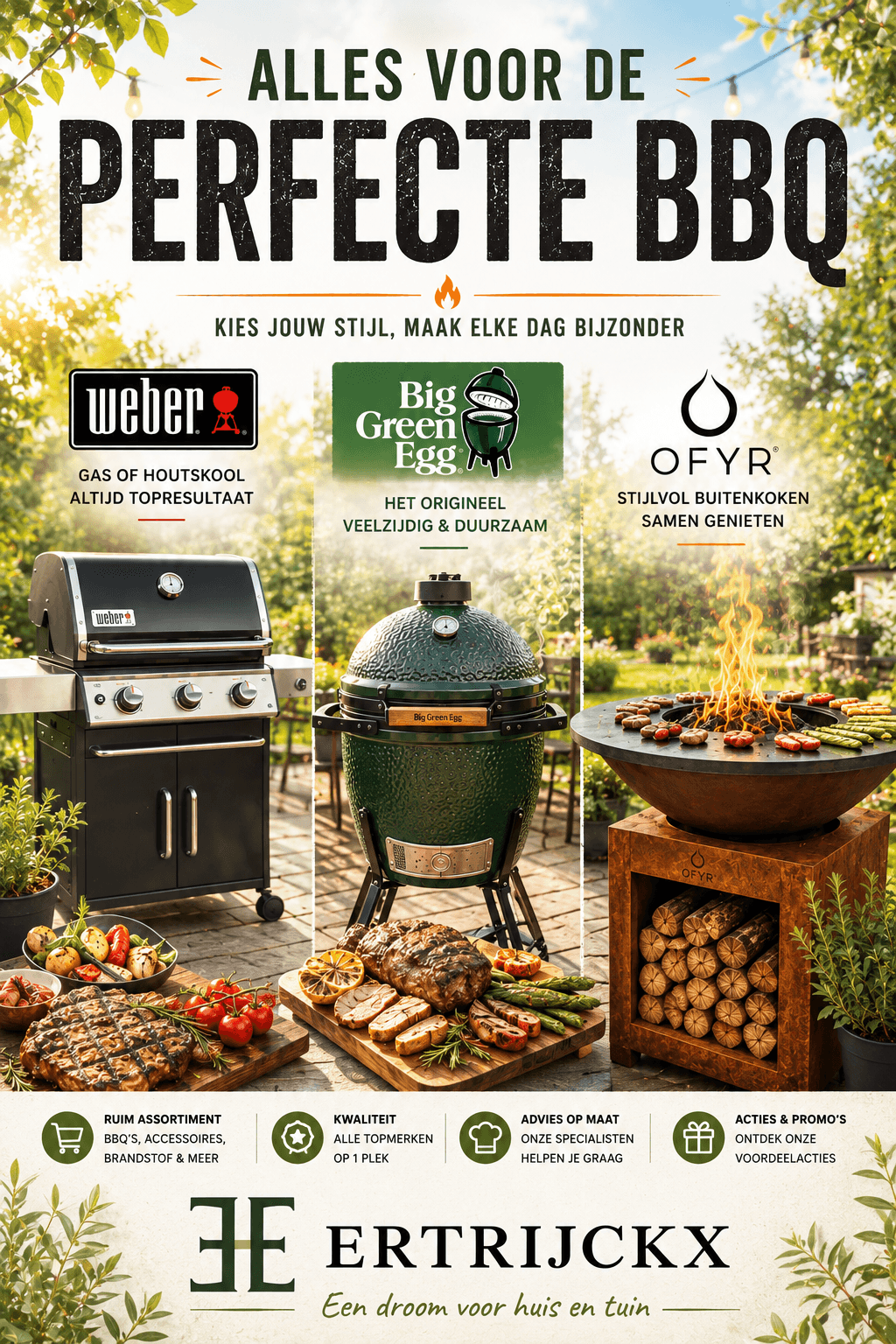 Alles voor de perfecte BBQ bij Tuincentrum Ertrijckx!