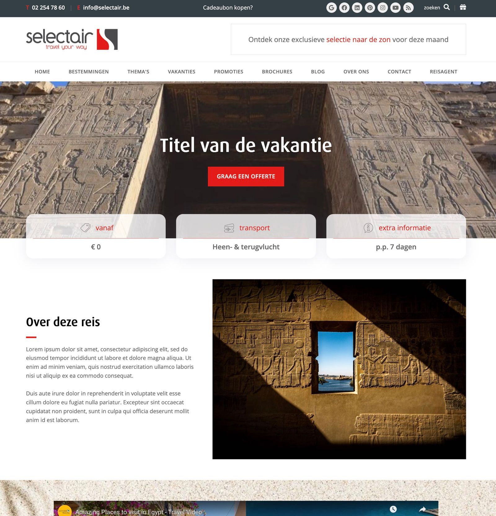 Vakantie Template #2