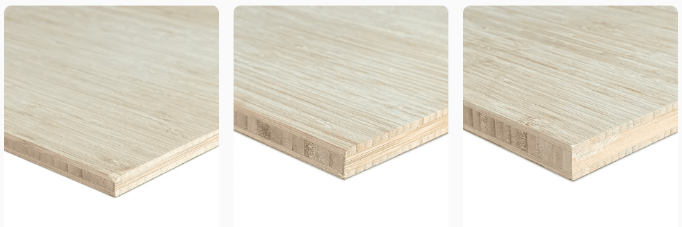 Onze Bamboe meubelpanelen zijn verkrijgbaar in verschillende diktes