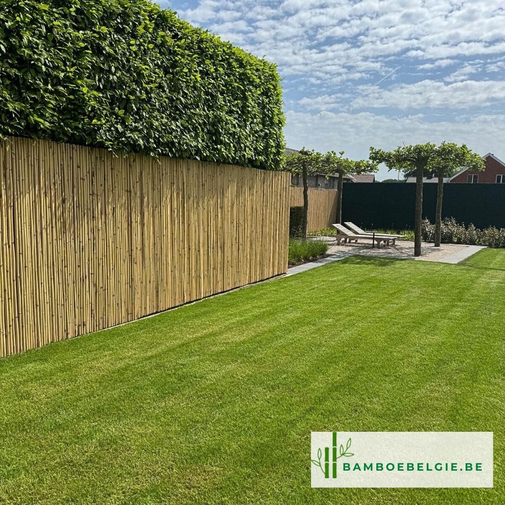 Bamboe matten zijn perfect als tuinomheining
