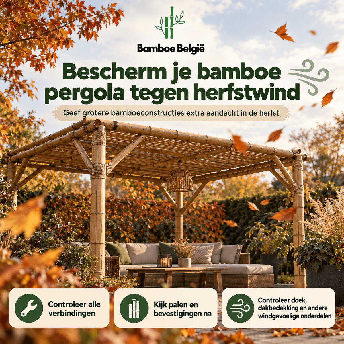 Ontdek ons uitgebreid assortiment bamboe pergola's