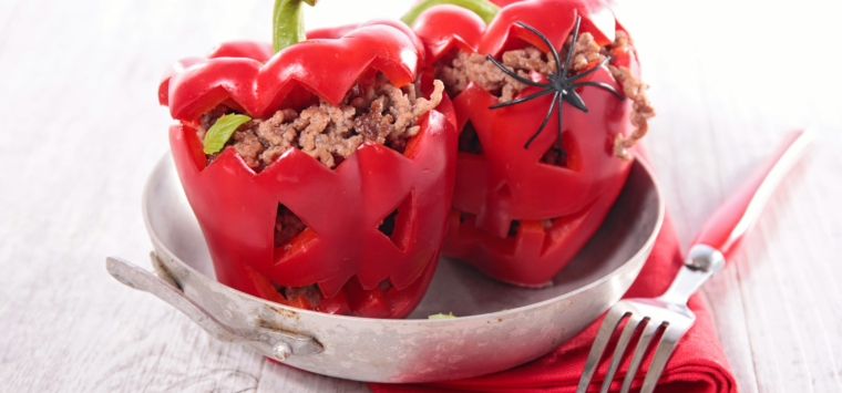 Gevulde ‘Jack-o’-Lantern’ Paprika’s