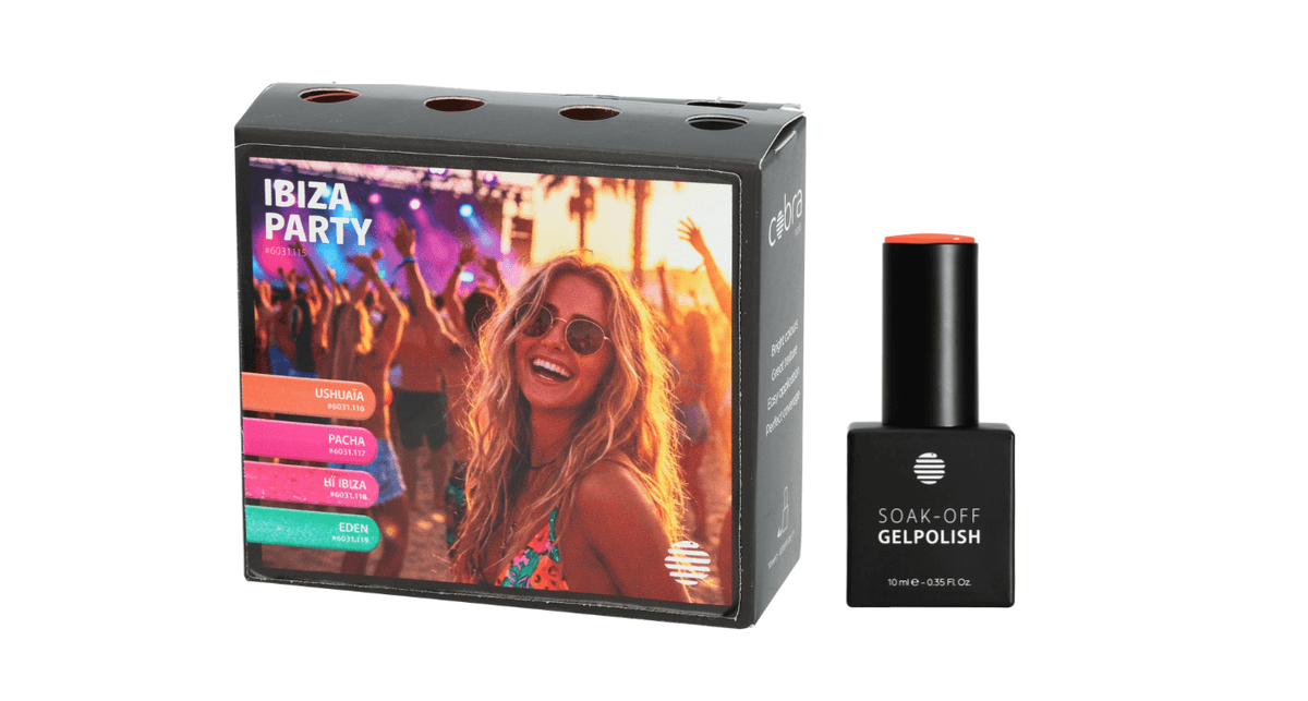 Cobra Nails Soak-Off Gel Polish 'Ibiza Party' Collection d'été 2026 (set de 4 couleurs - Réf. 6031.115)