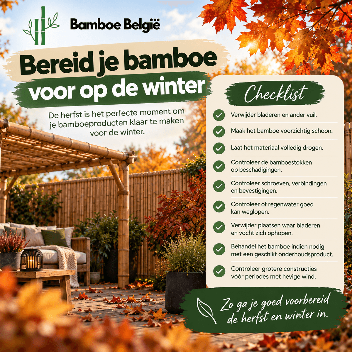 Checklist bamboe onderhouden voor de winter - onderhoudsproducten bekijken