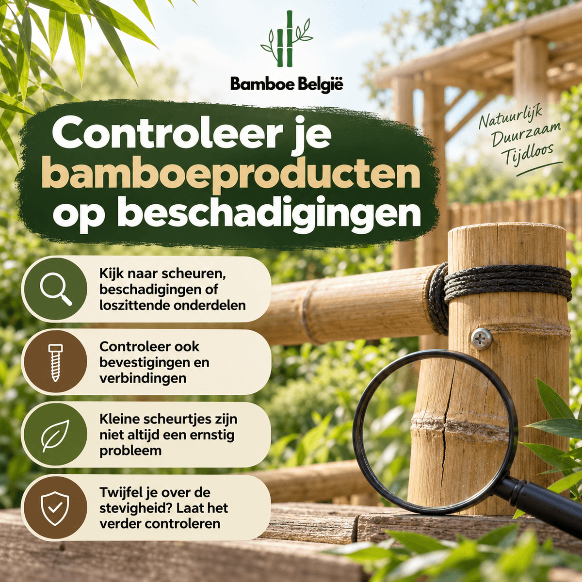 Gebruik het gepaste onderhoudsproduct om je bamboe te beschermen