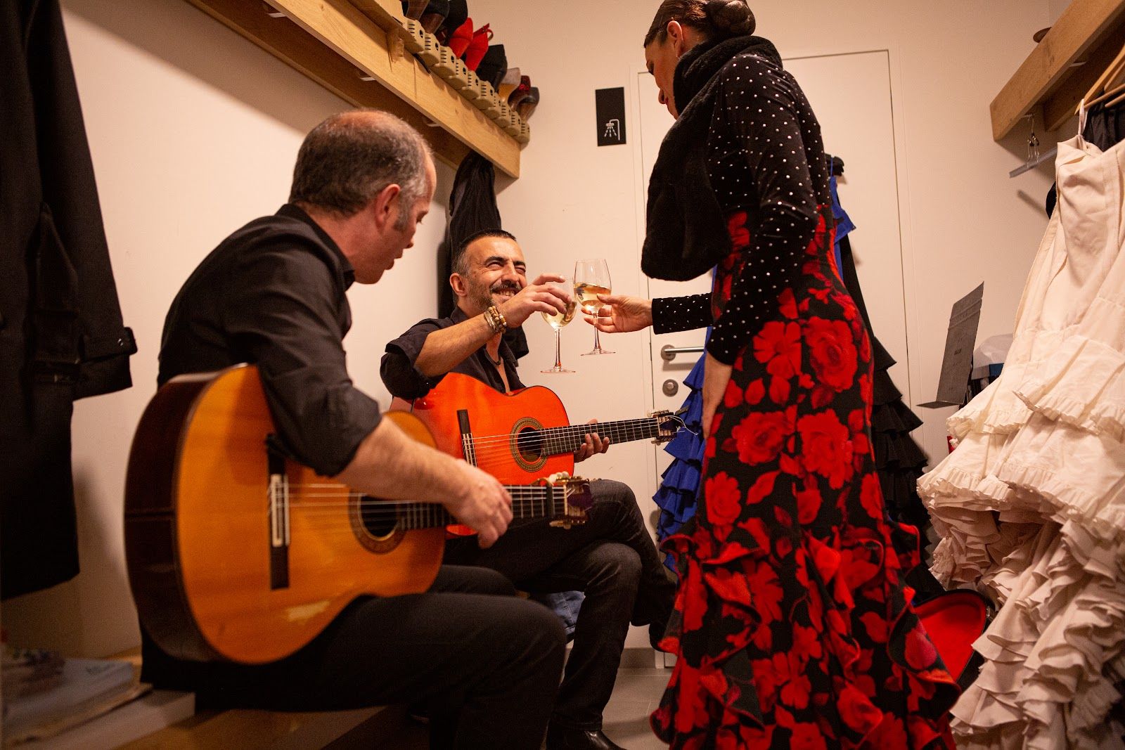 De vaste professionele muzikanten die Savia Flamenca dikwijls begeleiden.