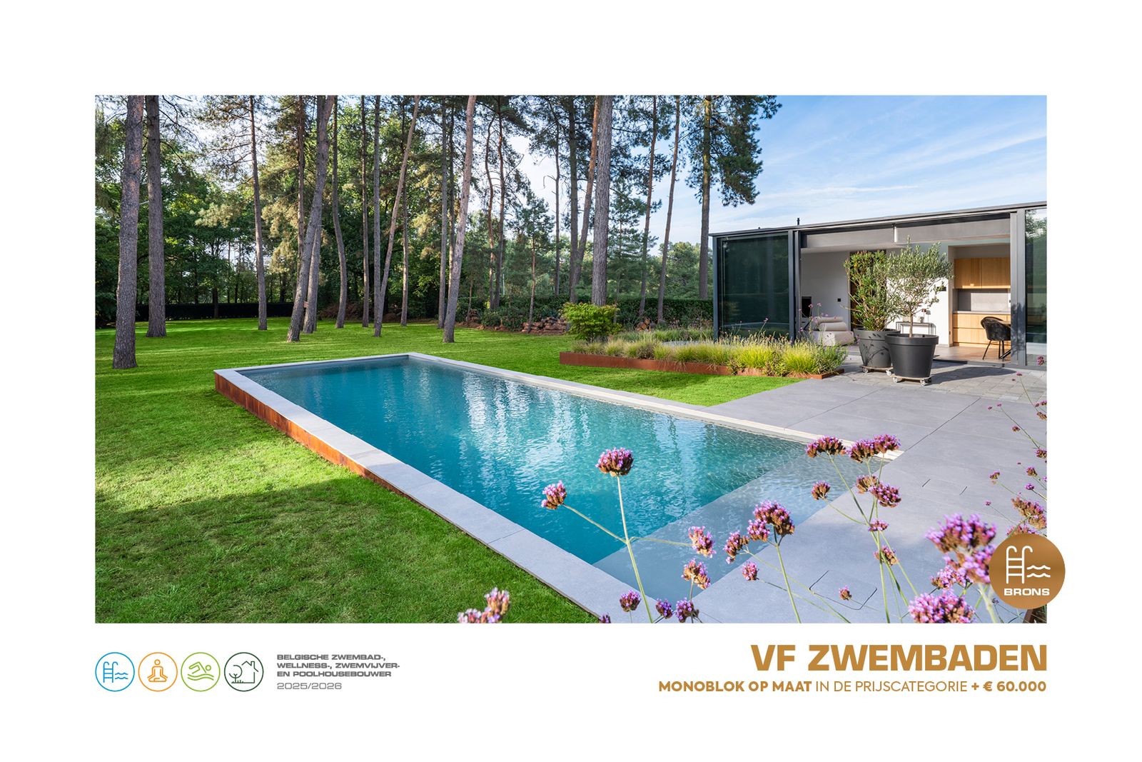 Prijswinnaar: Brons voor VF Zwembaden in de prijscategorie Monoblok op maat +60.000 euro