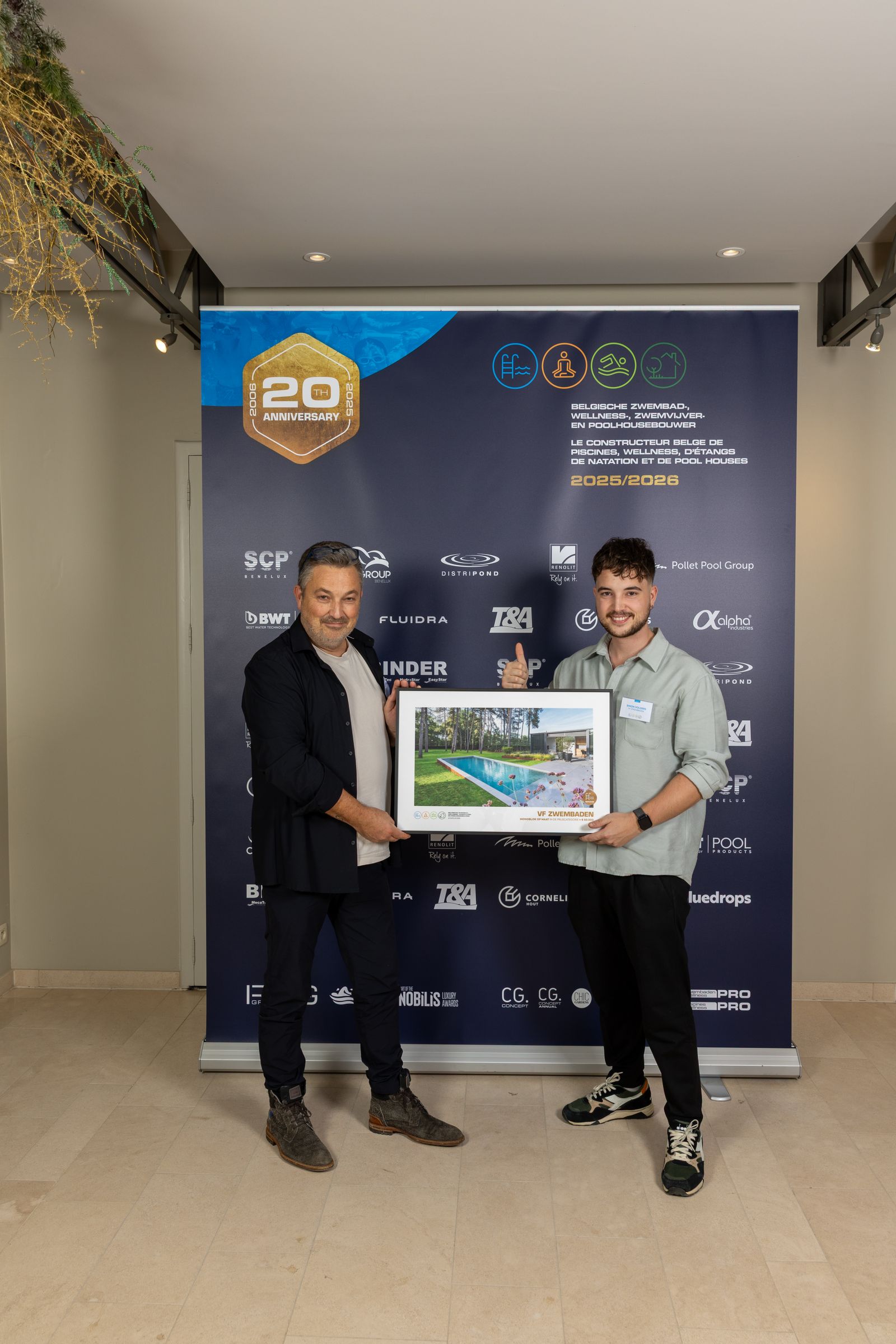 De twee drijvende krachten achter VF Zwembaden: Filip Volders en Simon Volders (vader en zoon) ©StudioPSG.be