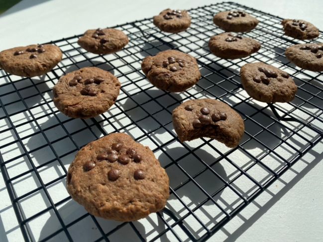 Mini chocolate chip brownie cookies
