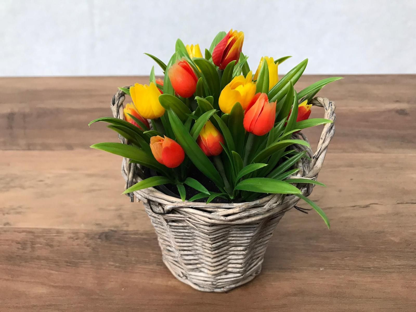 Prachtige Tulpenpot Oranje & Geel 🌷