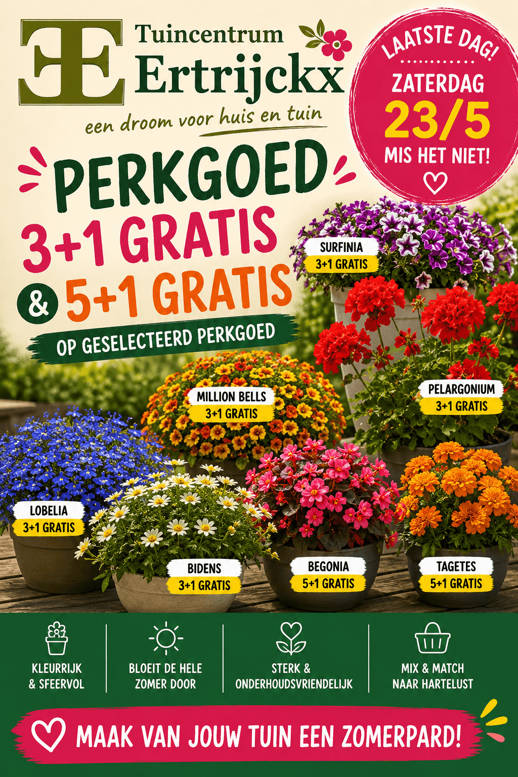 Laatste Kans: Profiteer nog tot zaterdag 23/5 van onze Perkgoed Acties!