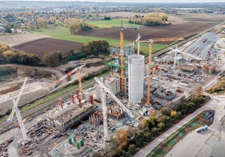 De nieuwe cementfabriek van Holcim in Obourg in aanbouw, opening voorzien begin 2027 !