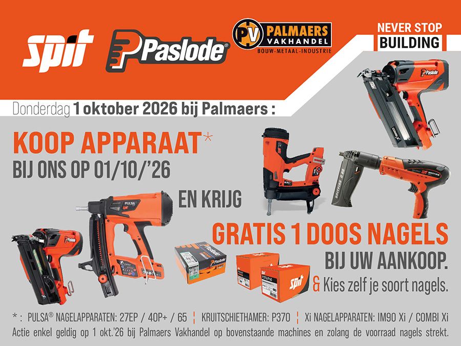 Spit Paslode Demodag bij Palmaers Vakhandel
