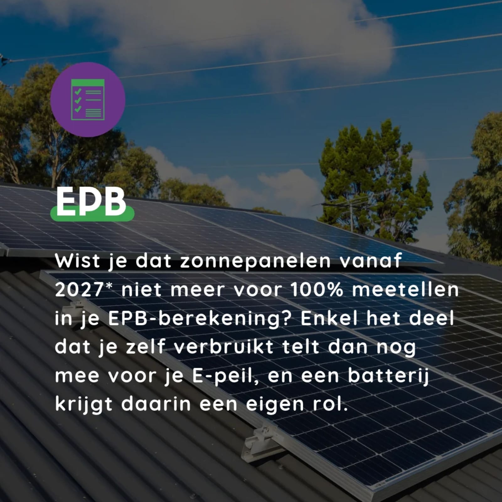 Vanaf 2027 tellen zonnepanelen niet meer volledig mee voor je E-peil