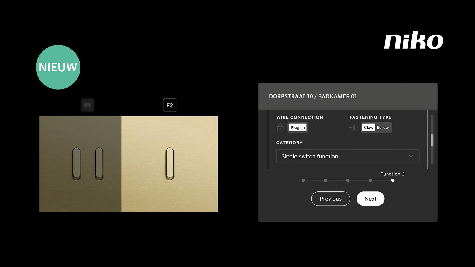 Ontdek de Niko Rocker en Niko Toggle Configurator