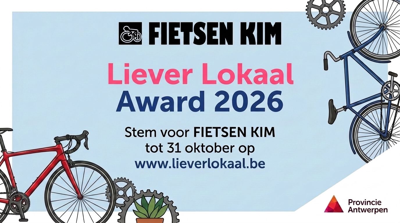Liever Lokaal AWARD 2026: stem op Fietsen Kim als jouw favoriete lokale winkel π²π