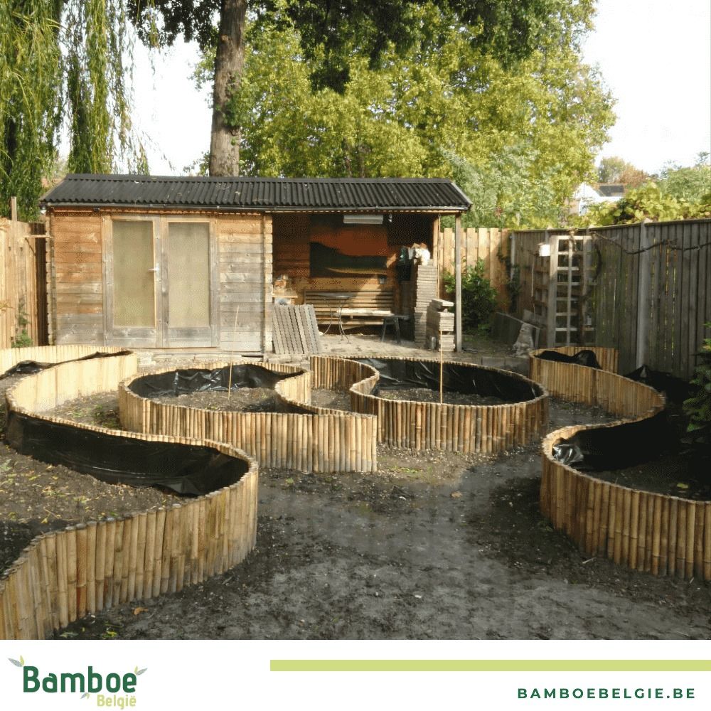 Maak een prachtige tuin met bamboe borderranden.
