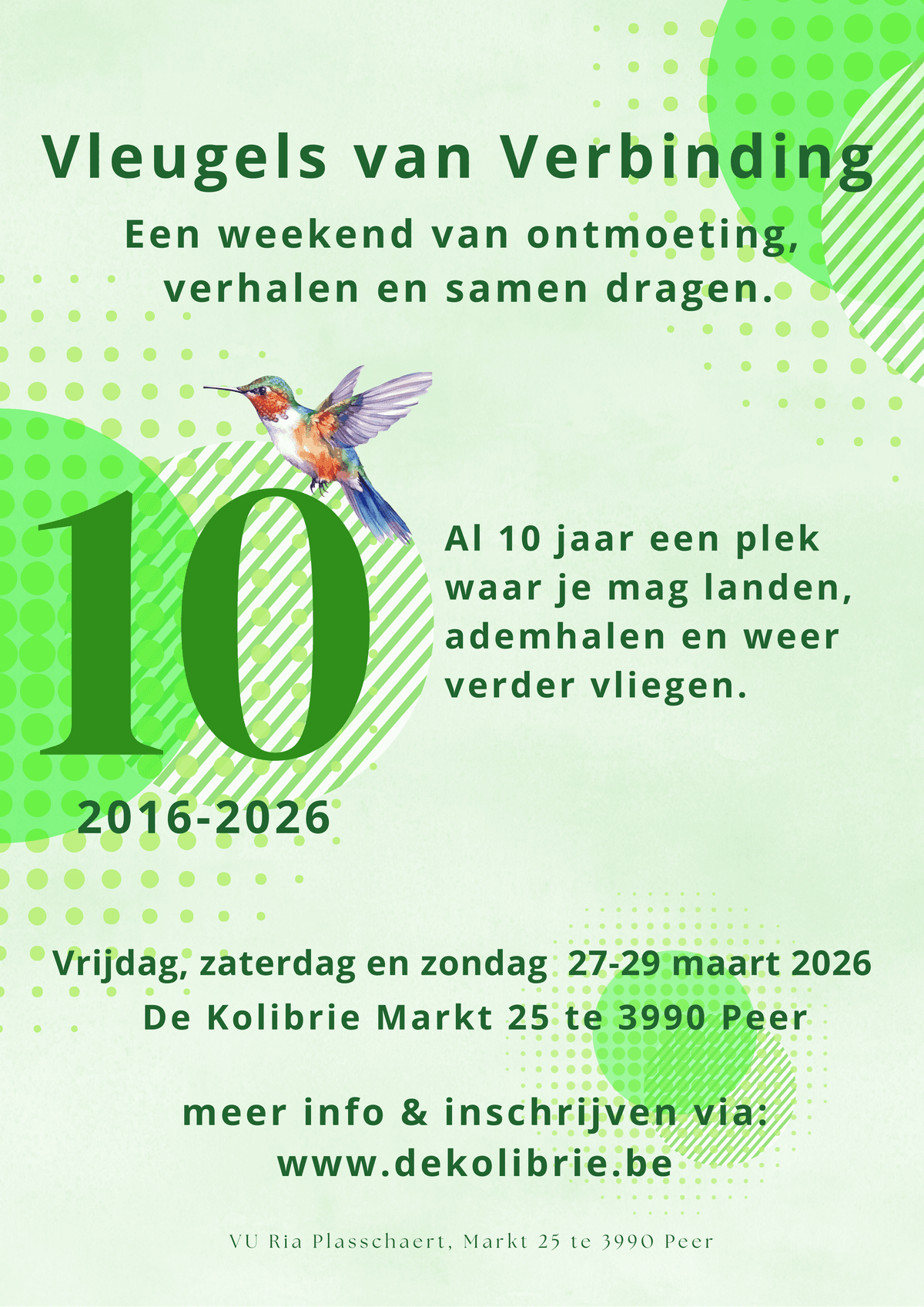 10 jaar de Kolibrie