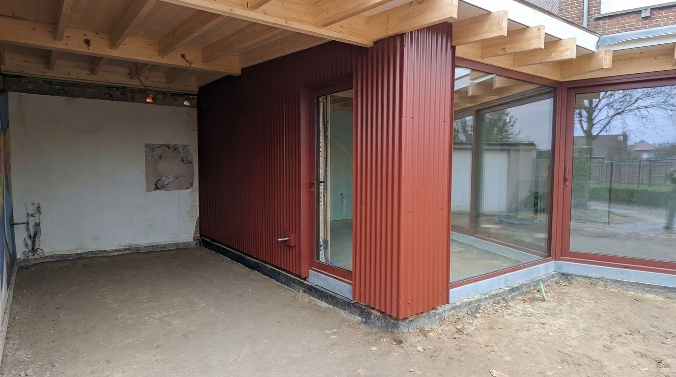 Ruimte creëren door houtbouw: een houtskelet-aanbouw als oplossing