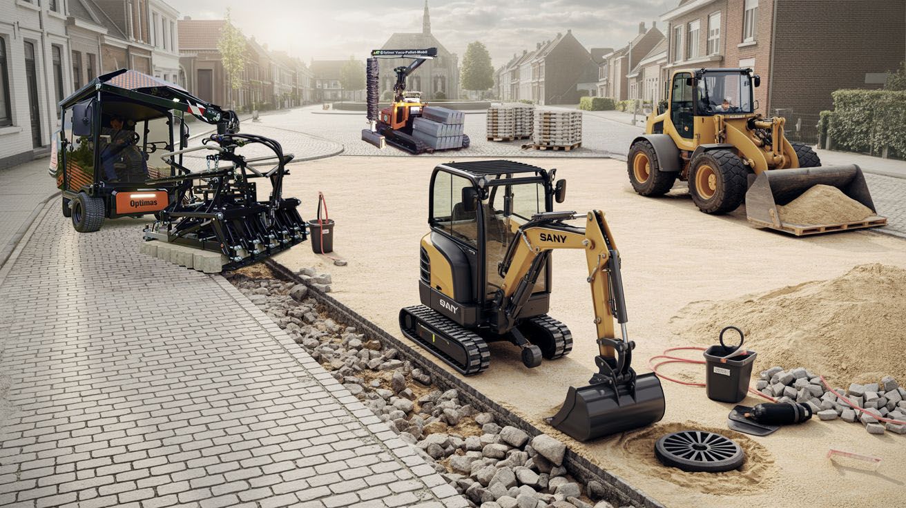 Welke machines zet je in bij heraanleg van verhardingen? Een vergelijking van bestratingsmachines, knikladers en mini-gravers