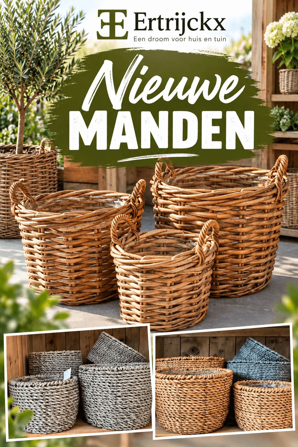 Ontdek onze nieuwe rietenmanden bij Tuincentrum Ertrijckx
