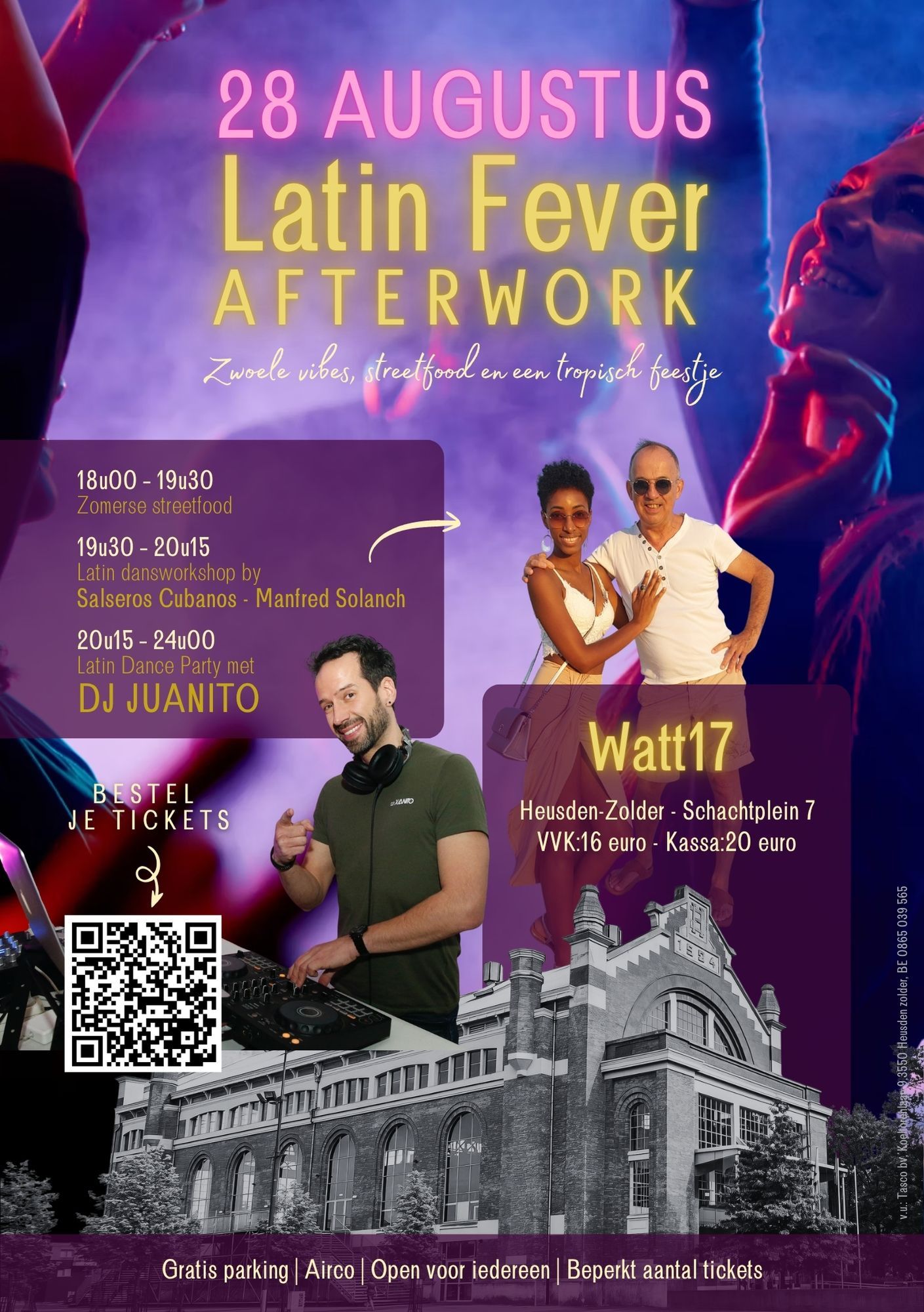 Uitnodiging: LATIN FEVER Afterwork – 28 augustus @ Watt17