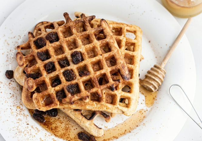 Vanillewafels met rozijnen